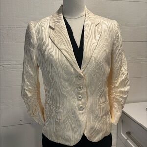 Lavender Brown Textured Cream Blazer